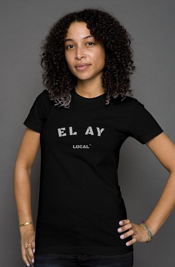 EL AY LOCAL Womens T Shirt - Black